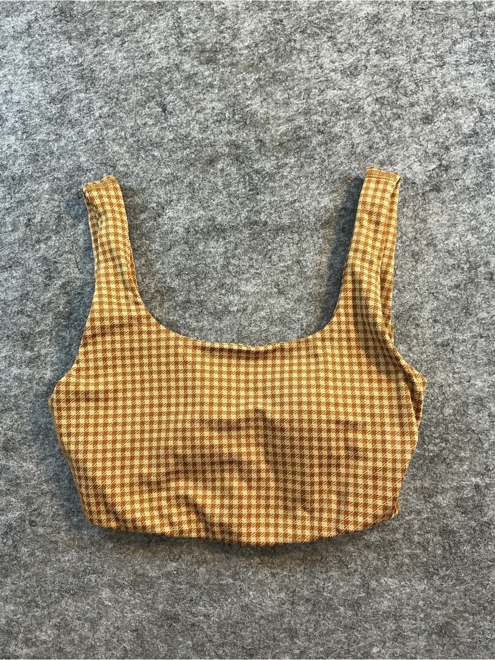 Madewell Checkerboard Pattern Sports bra Size Small